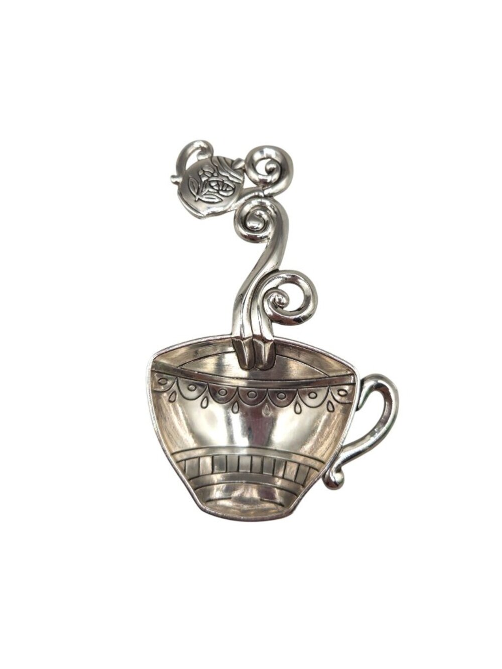 Ganz Teacup Everything Spoon Multi Purpose Tool Tea Bag Holder Scoop
